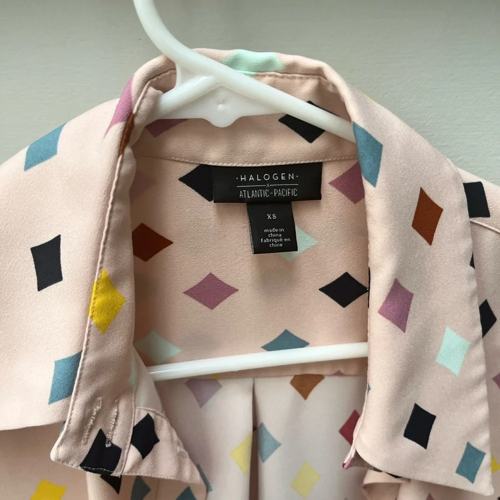 Halogen Geometric Patterned Blouse - Picture 3 of 4